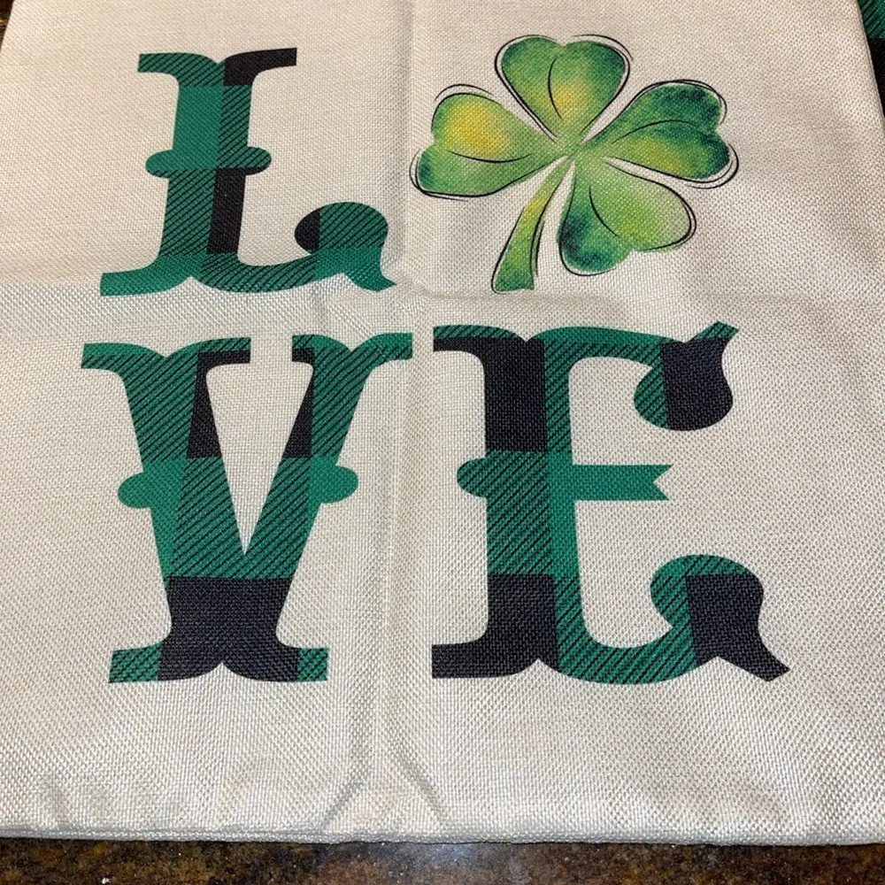 Bundle 6 pillow covers, 2 St. Patrick’s Day, 3 fall designs,  one‎ black/gray